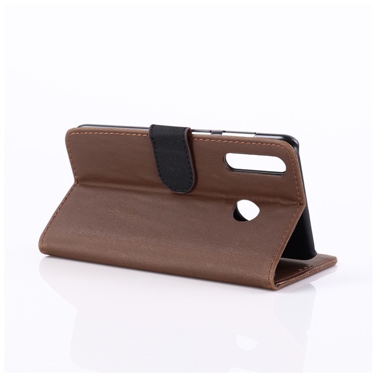 Crazy Horse Texture Retro Leather Flip Case for Samsung Galaxy A60 - Coffee-4