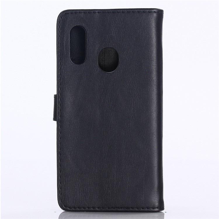 Crazy Horse Texture Retro Leather Flip Case for Samsung Galaxy A20e - Black-3