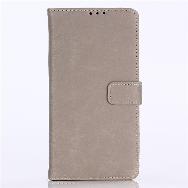 Crazy Horse Texture Retro Leather Flip Case for Samsung Galaxy A20e - Grey-1