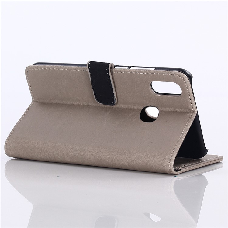 Crazy Horse Texture Retro Leather Flip Case for Samsung Galaxy A20e - Grey-5