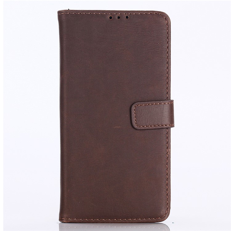 Crazy Horse Texture Retro Leather Flip Case for Samsung Galaxy A20e - Coffee-1