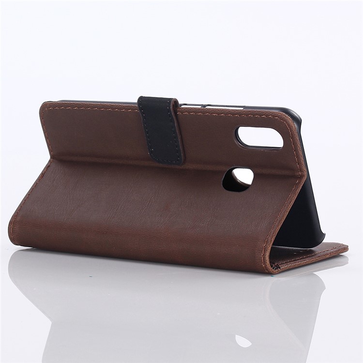 Crazy Horse Texture Retro Leather Flip Case for Samsung Galaxy A20e - Coffee-5