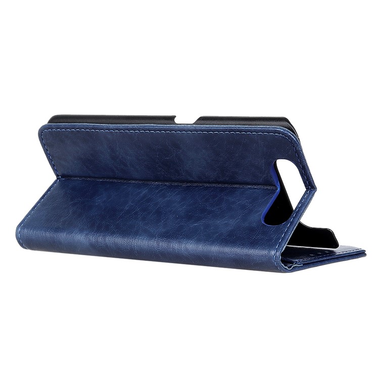 Auto-absorbed Crazy Horse Texture PU Leather Case for Samsung Galaxy A90/Galaxy A80 - Blue-3