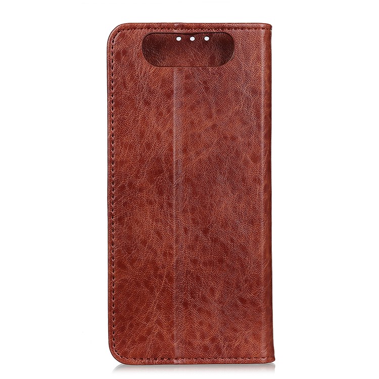 Auto-absorbed Crazy Horse Texture PU Leather Case for Samsung Galaxy A90/Galaxy A80 - Brown-7