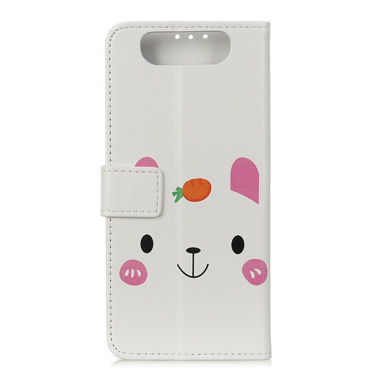 Pattern Printing Stand Leather Mobile Casing for Samsung Galaxy A90/Galaxy A80 - Cute Bear-4