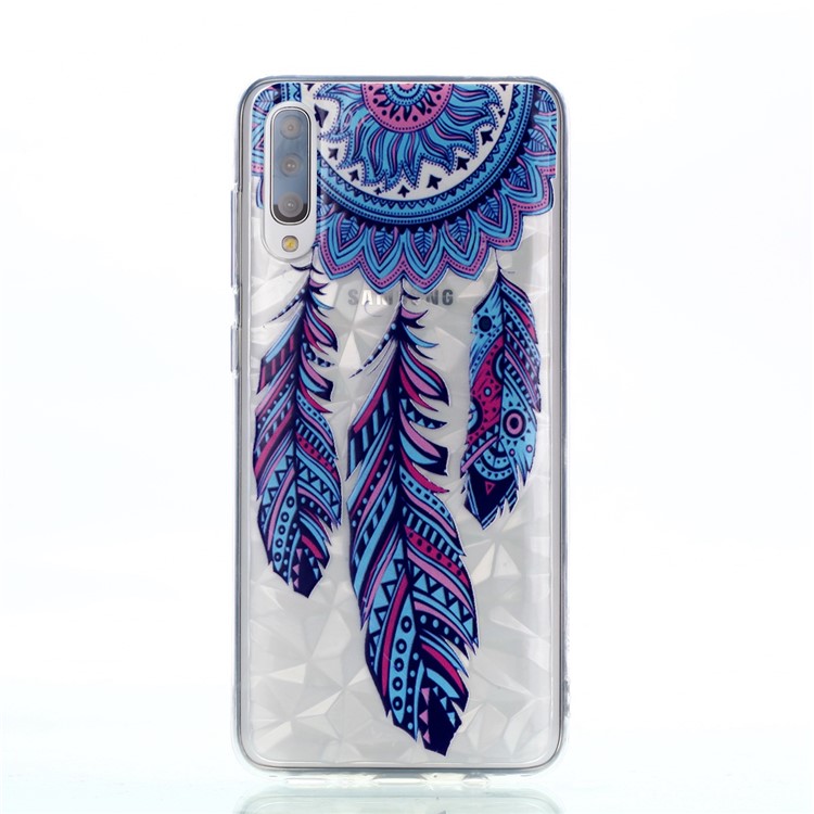 Embossed Pattern 3D Diamond Texture Soft TPU Back Case for Samsung Galaxy A70 - Dream Catcher-2