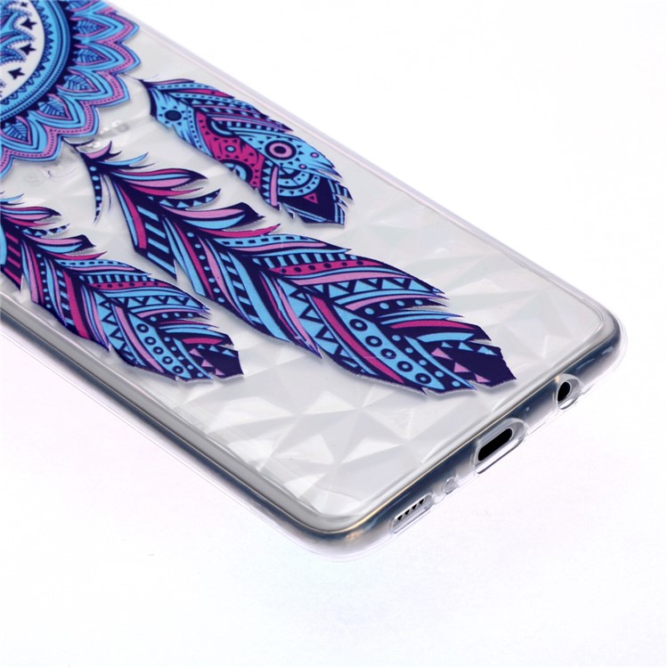 Embossed Pattern 3D Diamond Texture Soft TPU Back Case for Samsung Galaxy A70 - Dream Catcher-3