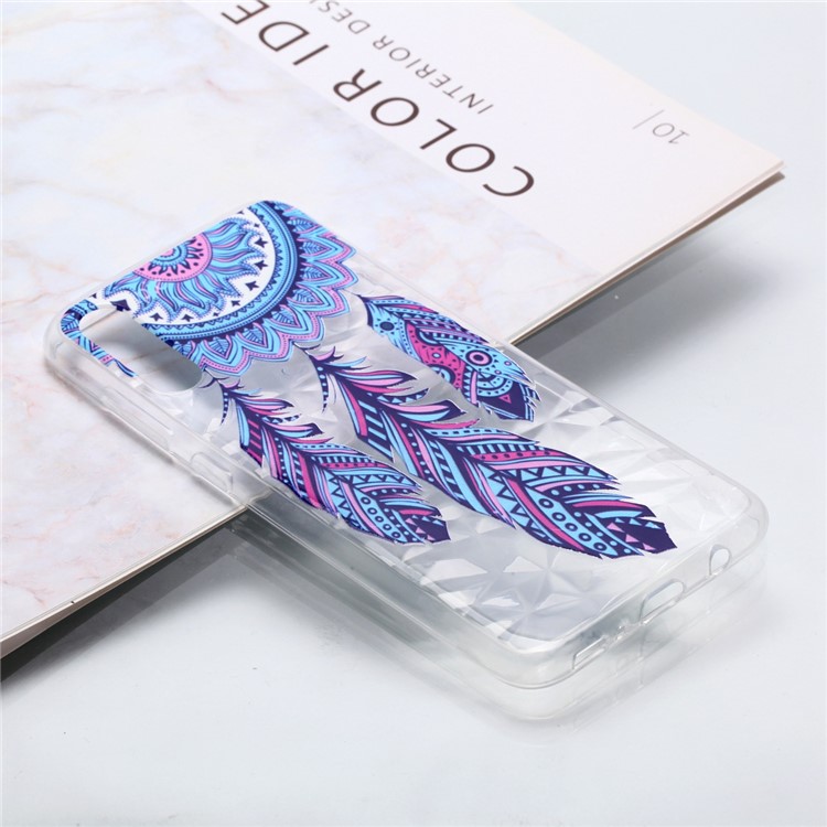 Embossed Pattern 3D Diamond Texture Soft TPU Back Case for Samsung Galaxy A50/A50s/A30s-5