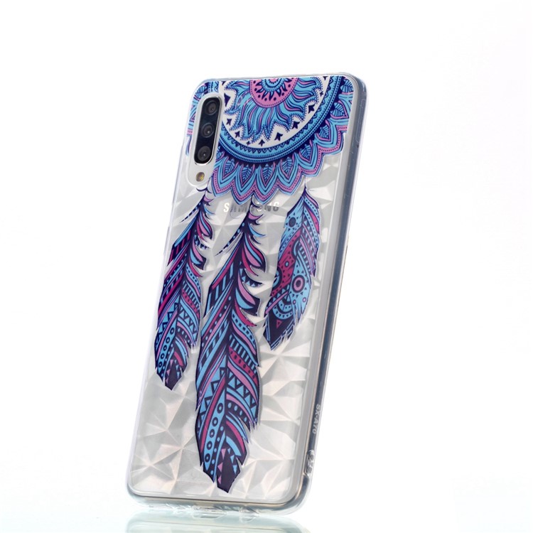 Embossed Pattern 3D Diamond Texture Soft TPU Back Case for Samsung Galaxy A50/A50s/A30s-6