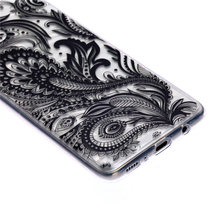 Embossed Pattern 3D Diamond Texture Soft TPU Back Case for Samsung Galaxy A50/A50s/A30s - Black Lace-3