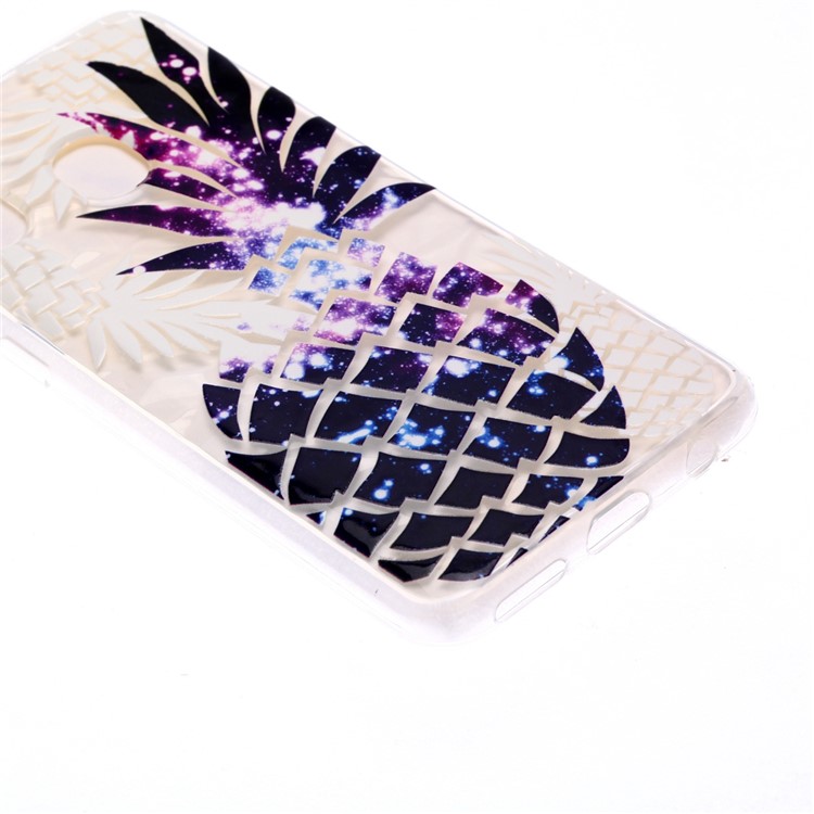 Geprägte Muster 3d Diamant Textur Weiche Tpu Zurück Fall Für Samsung Galaxy A40 - Ananas-2