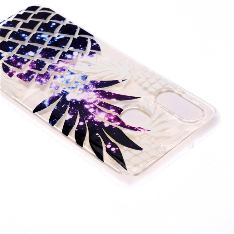 Geprägte Muster 3d Diamant Textur Weiche Tpu Zurück Fall Für Samsung Galaxy A40 - Ananas-3