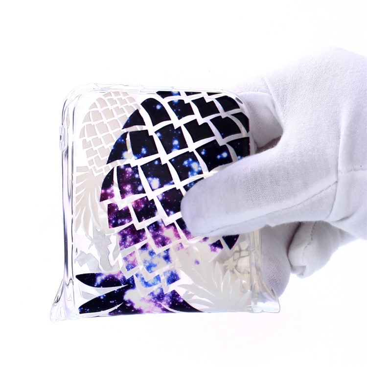 Geprägte Muster 3d Diamant Textur Weiche Tpu Zurück Fall Für Samsung Galaxy A40 - Ananas-6