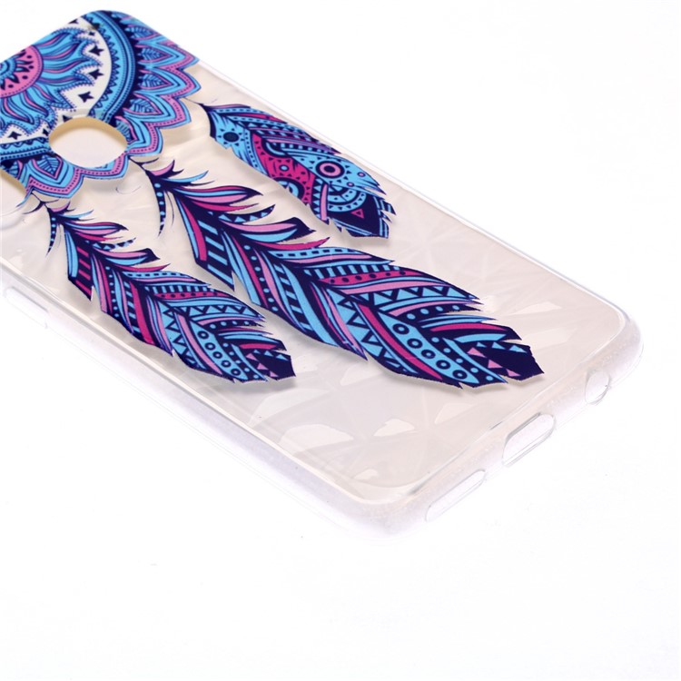 Embossed Pattern 3D Diamond Texture Soft TPU Back Case for Samsung Galaxy A40 - Dream Catcher-3