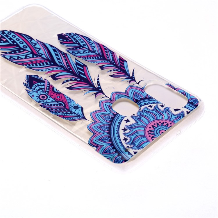 Embossed Pattern 3D Diamond Texture Soft TPU Back Case for Samsung Galaxy A40 - Dream Catcher-4