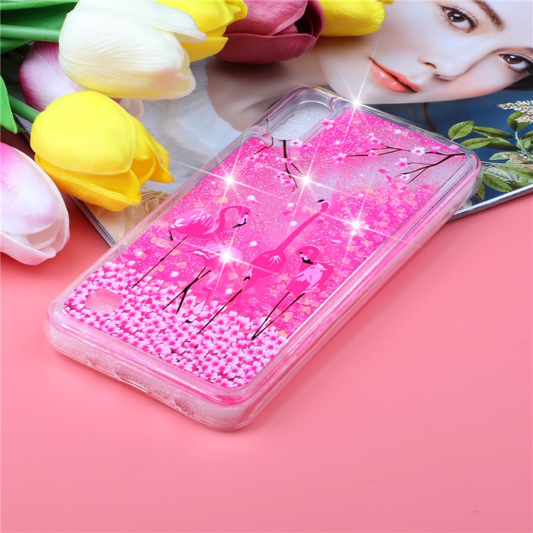 Motif De Reliefs Sques De Protection Arrière En TPU Pour Samsung Galaxy A10 / M10 - Flamant-5