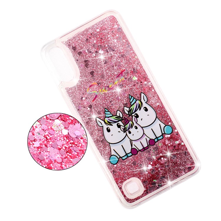 Embossment Pattern Quicksand TPU Back Phone Cover for Samsung Galaxy A10 / M10 - Three Unicorns-7
