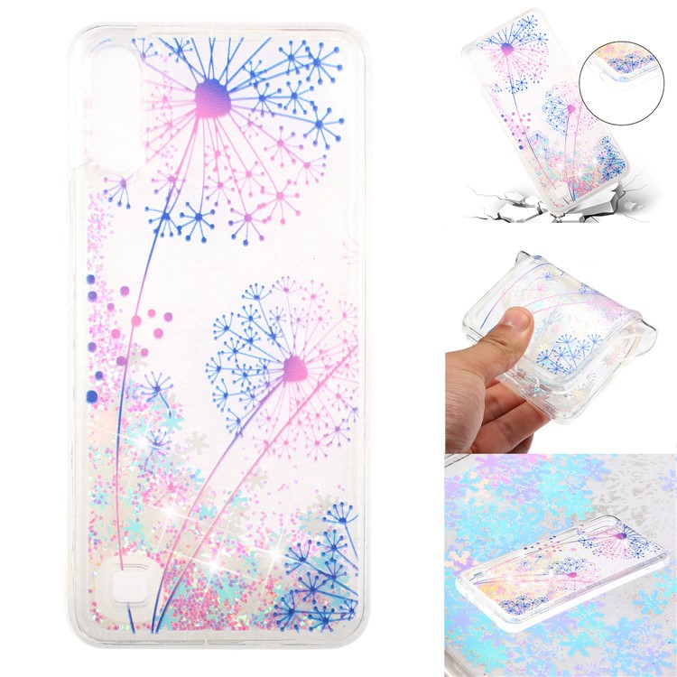 Embossment Pattern Quicksand TPU Back Phone Cover for Samsung Galaxy A10 / M10 - Dandelion-1