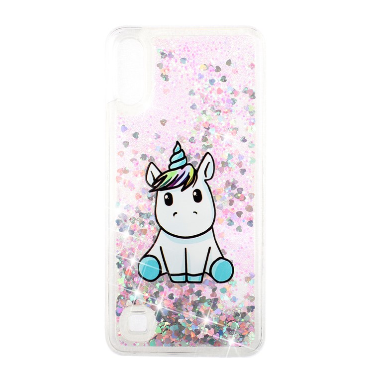 Embossment Pattern Quicksand TPU Back Phone Cover for Samsung Galaxy A10 / M10 - Cute Unicorn-2