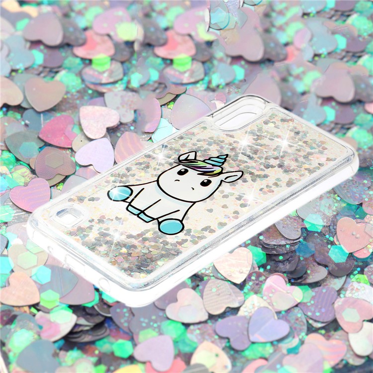 Embossment Pattern Quicksand TPU Back Phone Cover for Samsung Galaxy A10 / M10 - Cute Unicorn-3