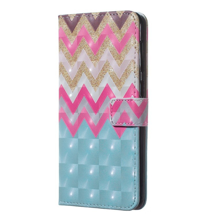 Light Spot Decor Patterned Embossed Leather Wallet Case for Samsung Galaxy A20/A30 - Twill-3