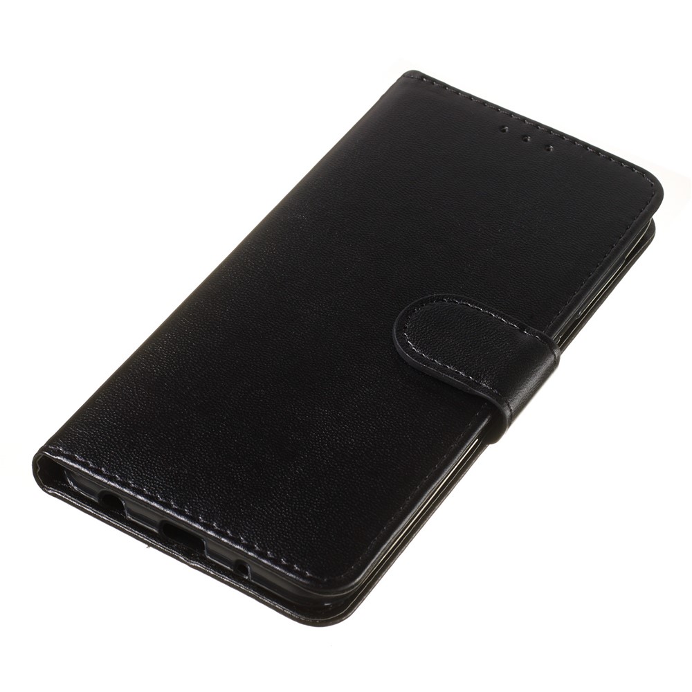 Solid Color Leather Wallet Stand Phone Case Cover for Samsung Galaxy A10 / M10 - Black-5