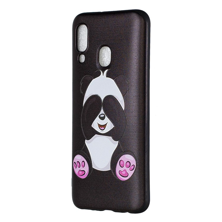 Embossment Patterned TPU Case Accessory for Samsung Galaxy A40 - Cute Panda-2