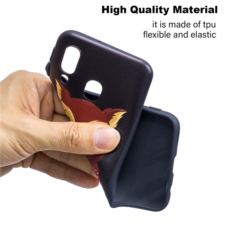 Geprägtes TPU-Etui-Zubehör Für Samsung Galaxy A40 - Schöne Eule-5
