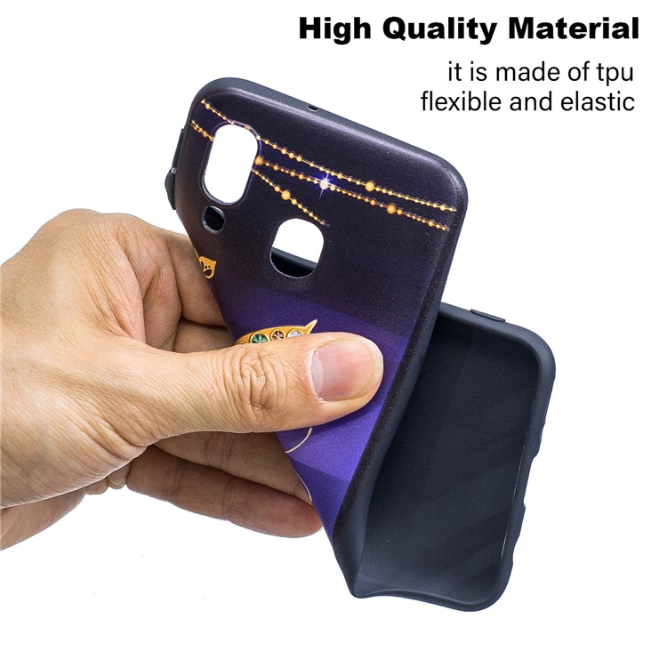 Geprägtes TPU-Etui-Zubehör Für Samsung Galaxy A40 - Diamante Schmetterling-5