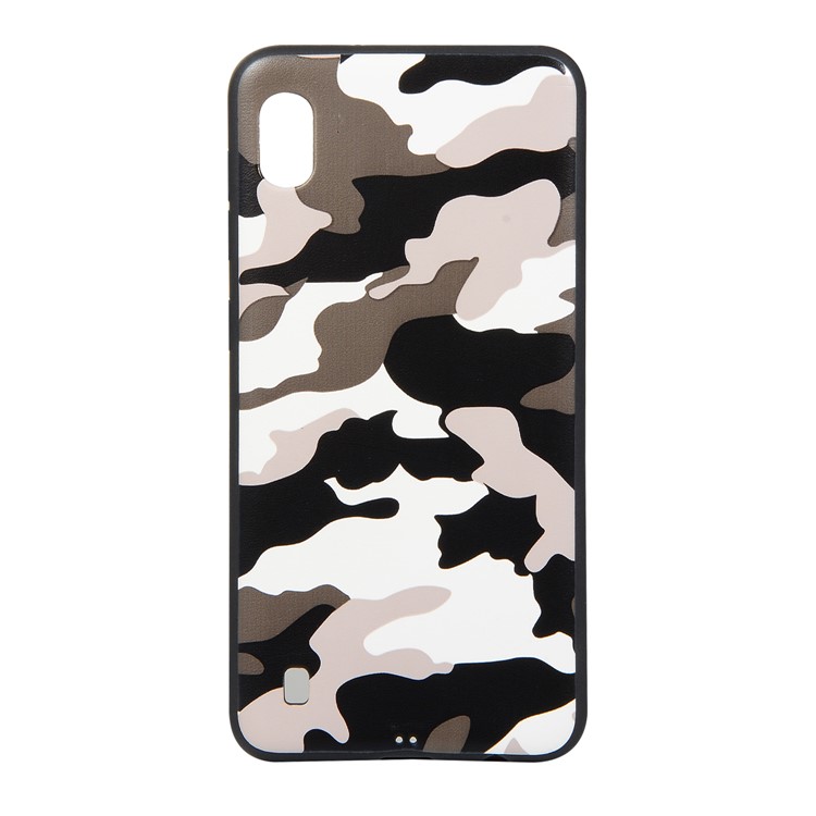 Camouflage Pattern TPU Soft Phone Cover for Samsung Galaxy A10 - White-2
