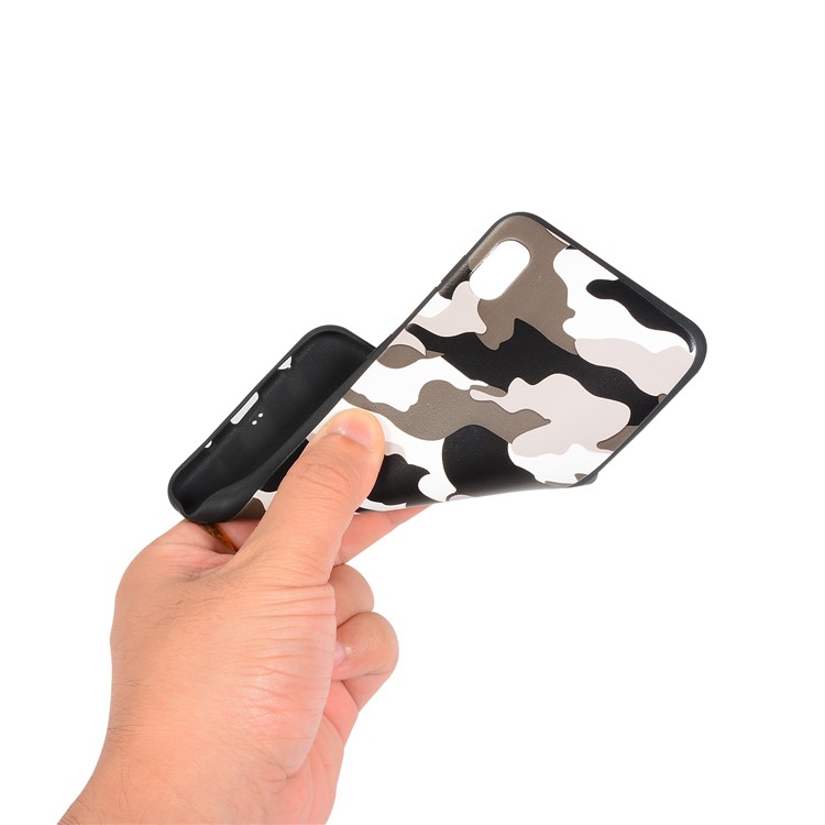 Camouflage Pattern TPU Soft Phone Cover for Samsung Galaxy A10 - White-5