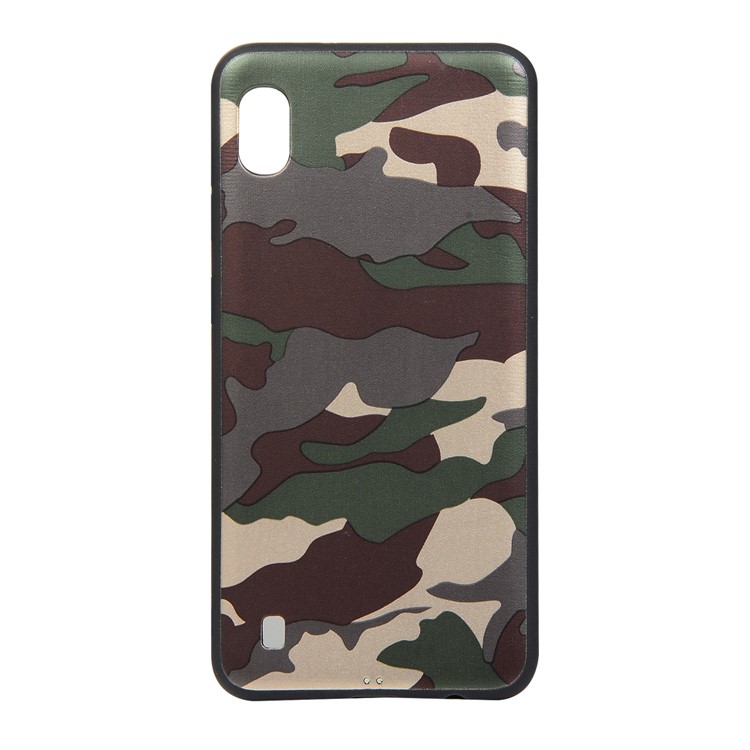 Camouflage Pattern TPU Soft Phone Cover for Samsung Galaxy A10 - Green-2