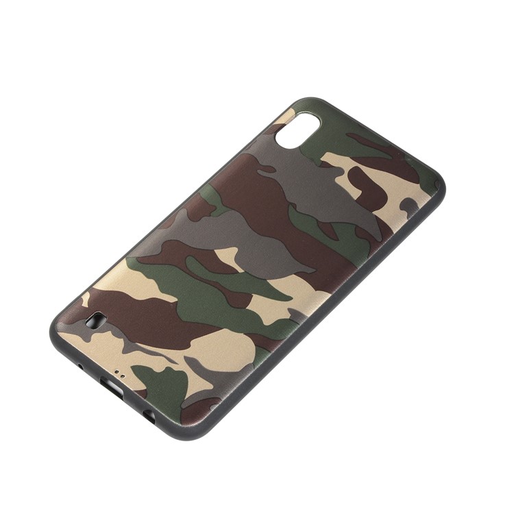 Camouflage Pattern TPU Soft Phone Cover for Samsung Galaxy A10 - Green-3