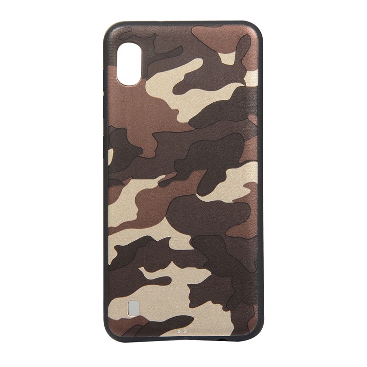 Camouflage Pattern TPU Soft Phone Cover for Samsung Galaxy A10 - Brown-2
