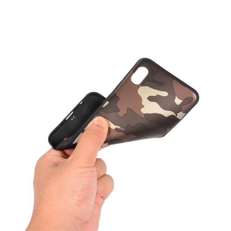 Camouflage Pattern TPU Soft Phone Cover for Samsung Galaxy A10 - Brown-4