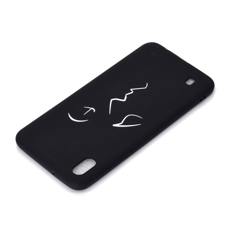 Matte Pattern Printing TPU Soft Mobile Cover for Samsung Galaxy A10 - Abstract Face-4