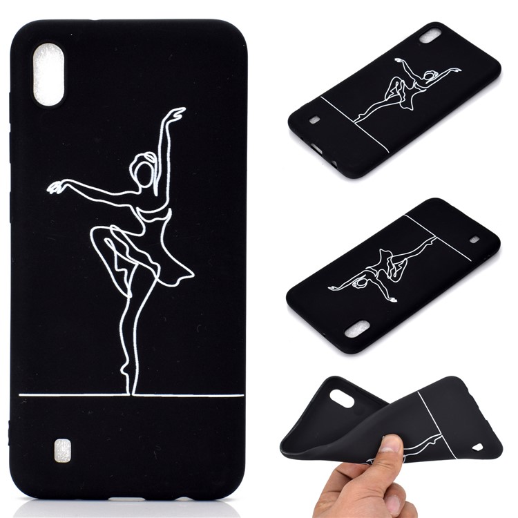 Matte Pattern Printing TPU Soft Mobile Cover for Samsung Galaxy A10 - Ballet Girl-1