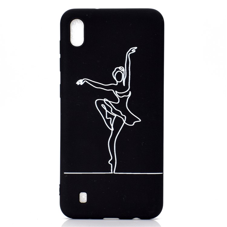 Matte Pattern Printing TPU Soft Mobile Cover for Samsung Galaxy A10 - Ballet Girl-2