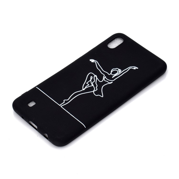 Matte Pattern Printing TPU Soft Mobile Cover for Samsung Galaxy A10 - Ballet Girl-3