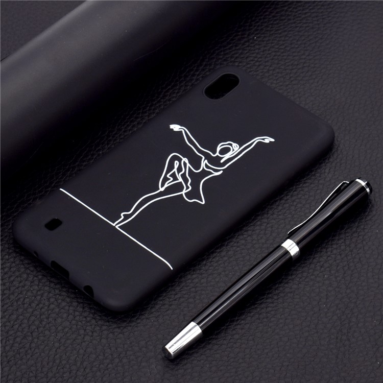 Matte Pattern Printing TPU Soft Mobile Cover for Samsung Galaxy A10 - Ballet Girl-6