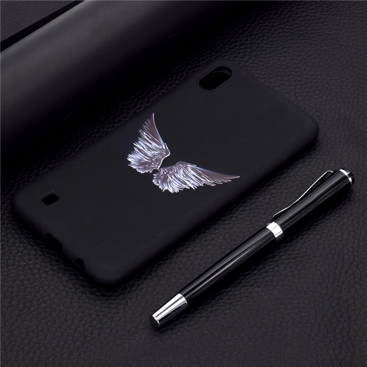Matte Pattern Printing TPU Soft Mobile Cover for Samsung Galaxy A10 - Wings-6