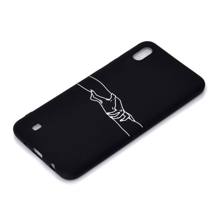 Matte Pattern Printing TPU Soft Mobile Cover for Samsung Galaxy A10 - Hands-3