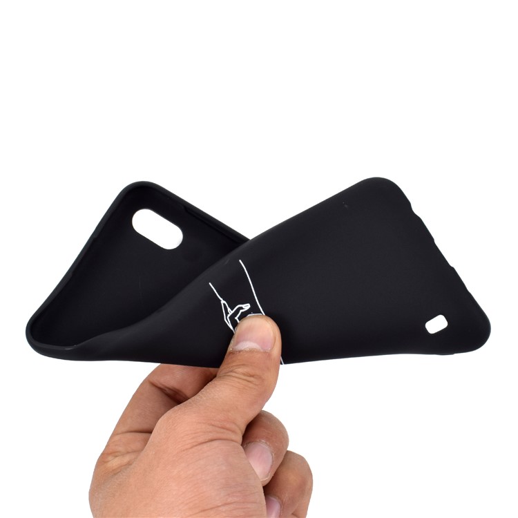 Matte Pattern Printing TPU Soft Mobile Cover for Samsung Galaxy A10 - Hands-5