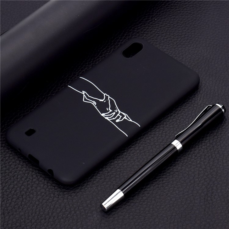 Matte Pattern Printing TPU Soft Mobile Cover for Samsung Galaxy A10 - Hands-6