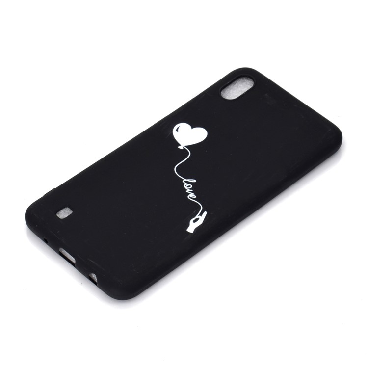 Matte Pattern Printing TPU Soft Mobile Cover for Samsung Galaxy A10 - Heart and Love-3