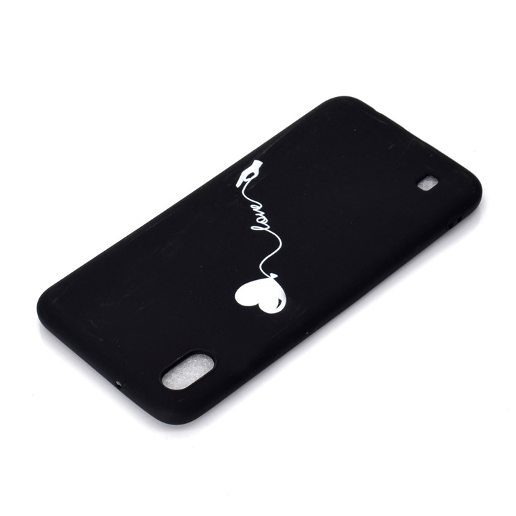 Matte Pattern Printing TPU Soft Mobile Cover for Samsung Galaxy A10 - Heart and Love-4