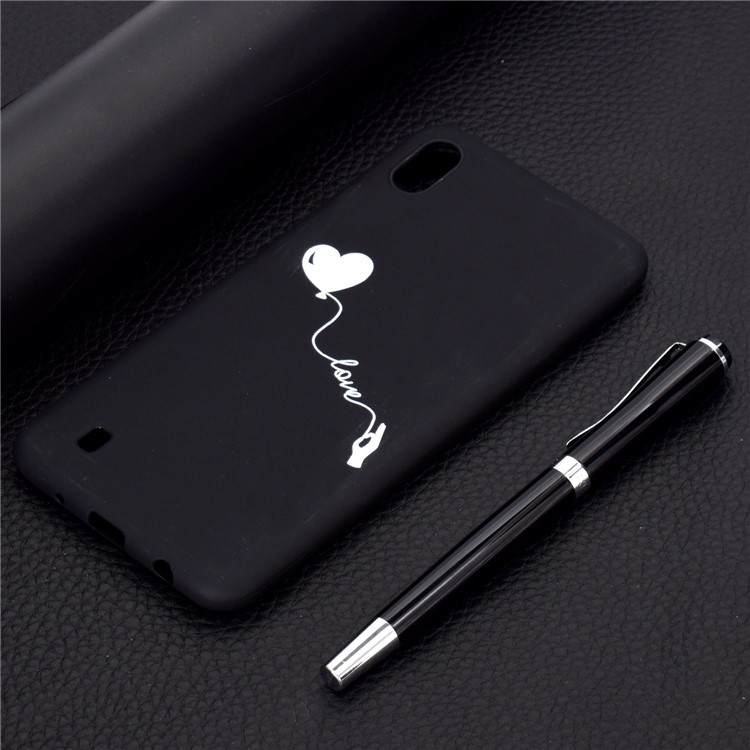 Matte Pattern Printing TPU Soft Mobile Cover for Samsung Galaxy A10 - Heart and Love-6