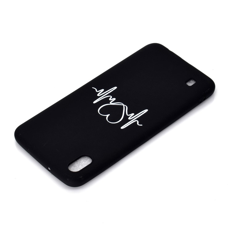 Matte Pattern Printing TPU Soft Mobile Cover for Samsung Galaxy A10 - Heart-4