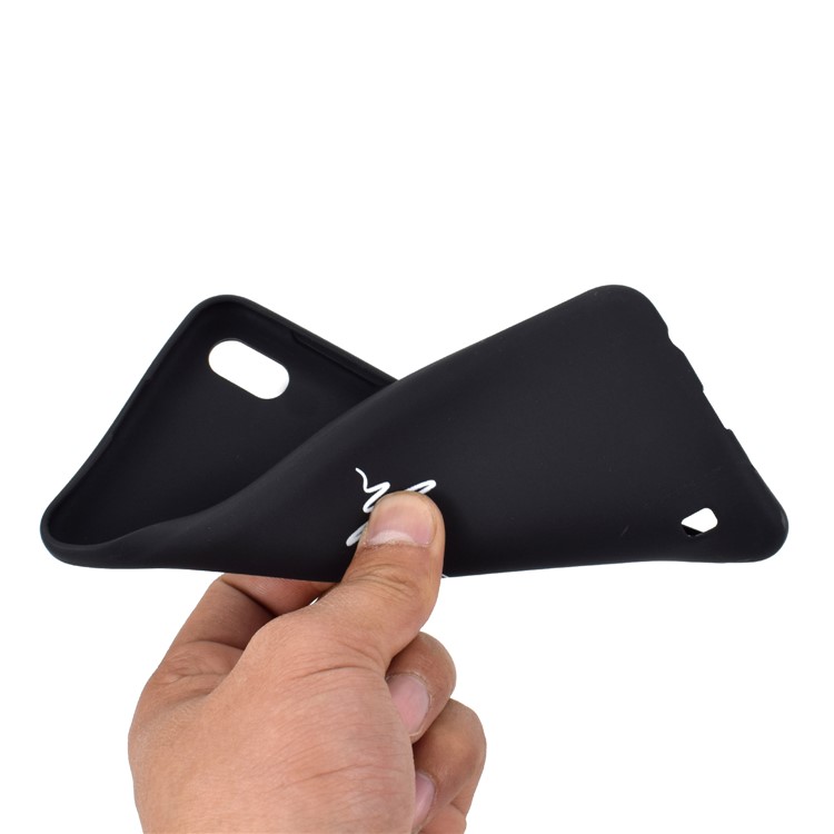 Matte Pattern Printing TPU Soft Mobile Cover for Samsung Galaxy A10 - Heart-5