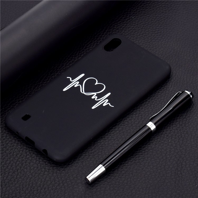 Matte Pattern Printing TPU Soft Mobile Cover for Samsung Galaxy A10 - Heart-6